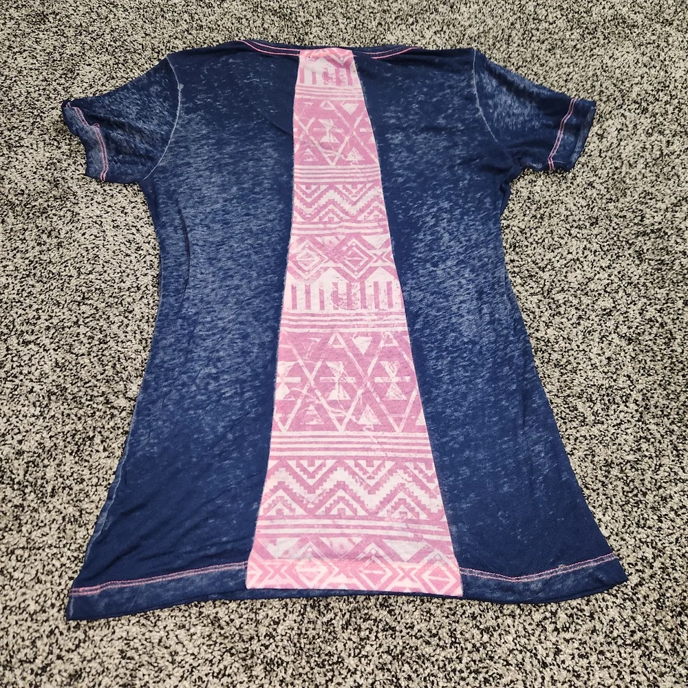Society V Neck Women's Medium Lightweight, Sheer, See Through, 90s 2000s Y2k‎ - Picture 7 of 9